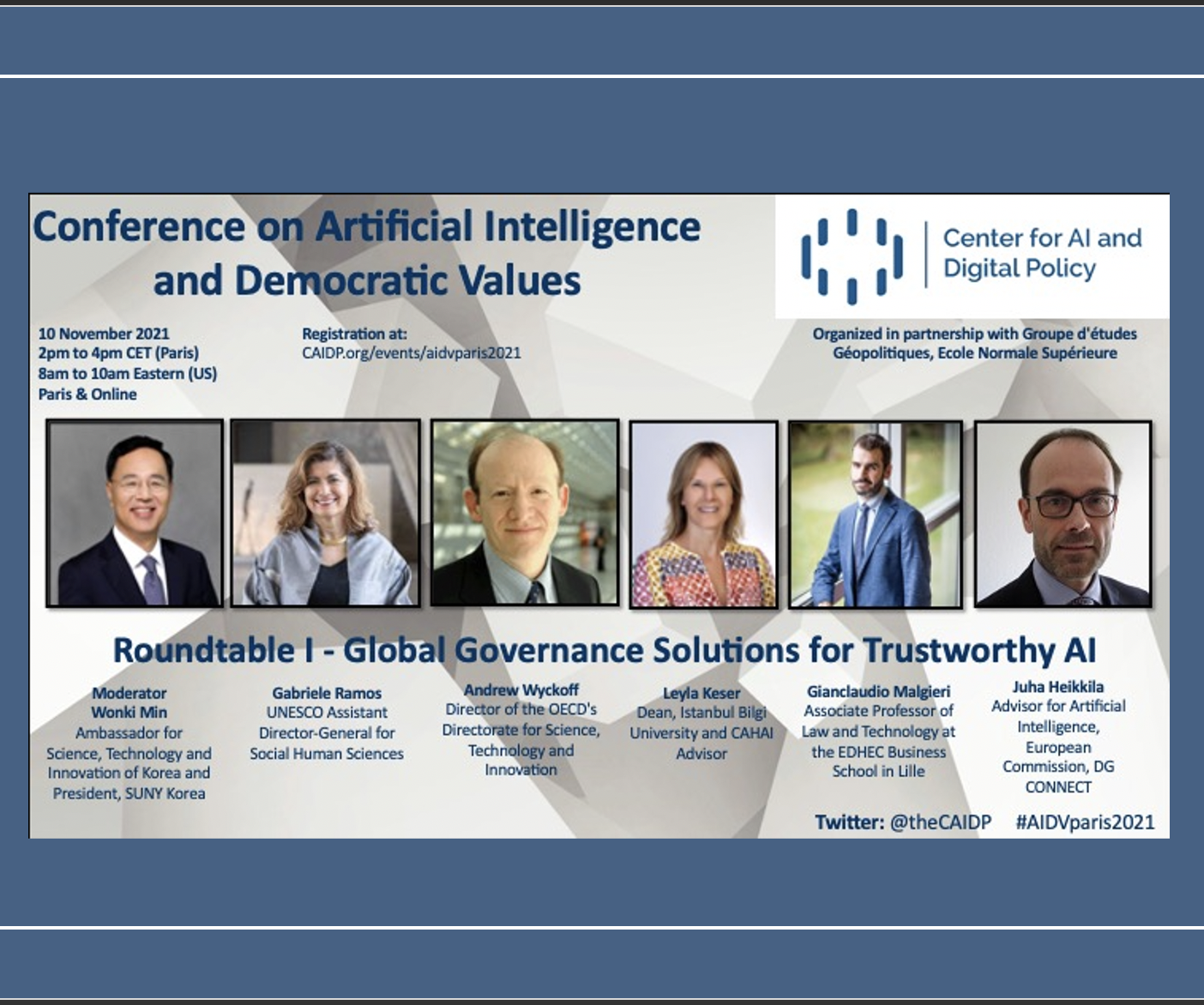 High-level international event on AI policy with Malgieri and world institutions