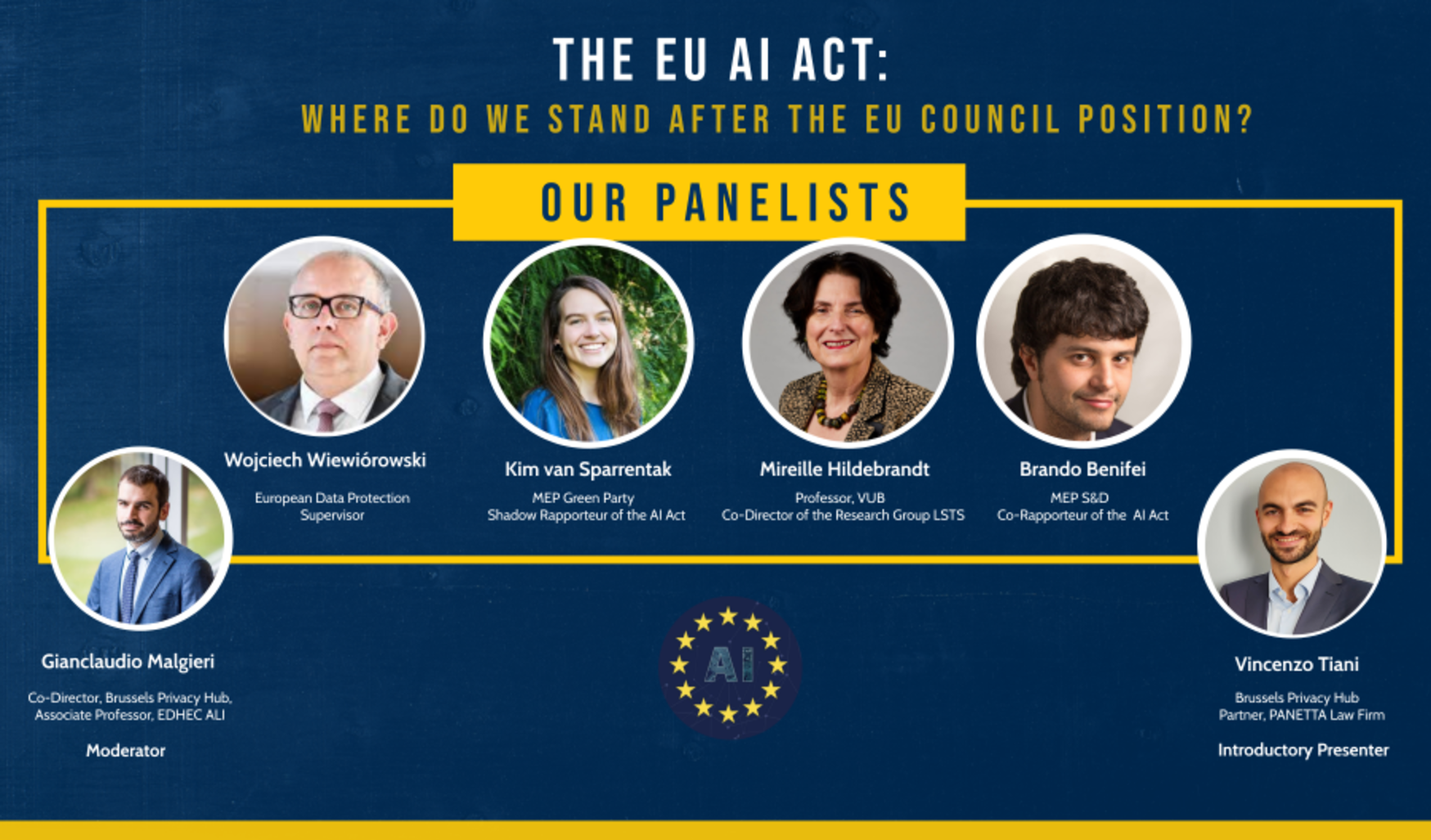 Privacy Hub’s Webinar on the AI Act with top EU policymakers and scholars moderated by Malgieri